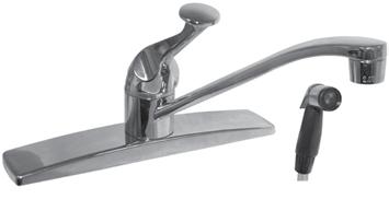 Assembly TOP-LINE Single Handle Faucet with Cover Plate and Standard Side Sprayer KV63-9301-96V KD12-2810-TE1 Atmospheric vacuum