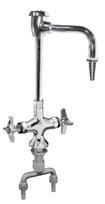 LABORATORY Encore KN51 Series Double Pantry Faucets with Rigid Serrated Vacuum Breaker Spout 6 Vacuum Breaker Spout Double Pantry with 6 (152mm) Vacuum Breaker Spout and Lever Handles KN51-9153-KT1