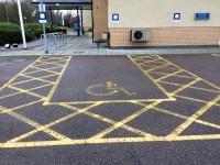 There is a/are Blue Badge parking bay(s) available. The Blue Badge bay(s) is/are clearly marked and signposted.
