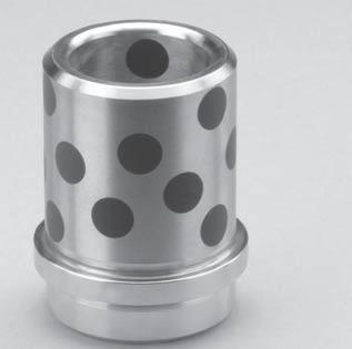 When the bushings reach 80-90 F as a result of friction between the bushing and guide post, oil is drawn from the plug thus lubricating the wear surface.