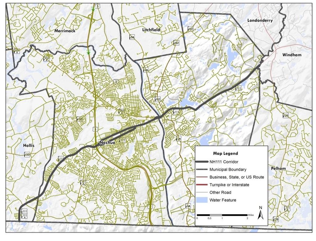 Everett Turnpike to the Hudson/Windham town line. Corridor Facts Total Miles (12.
