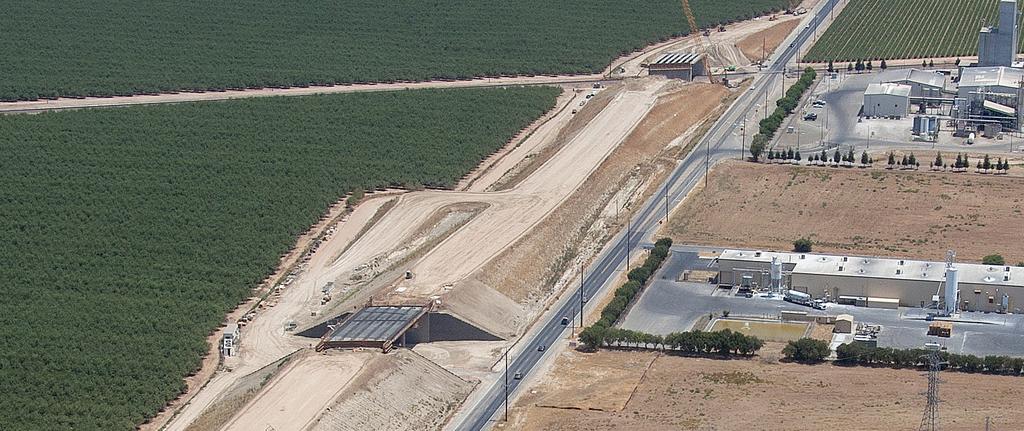 The crossing just east of Madera Community College, will take traffic over the high-speed rail alignment and the freight tracks.