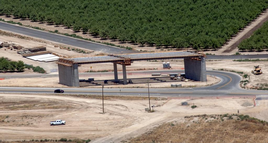 AVENUE 7 GRADE SEPARATION Madera County At Avenue 7 and Road 33 in Madera County, concrete girders have