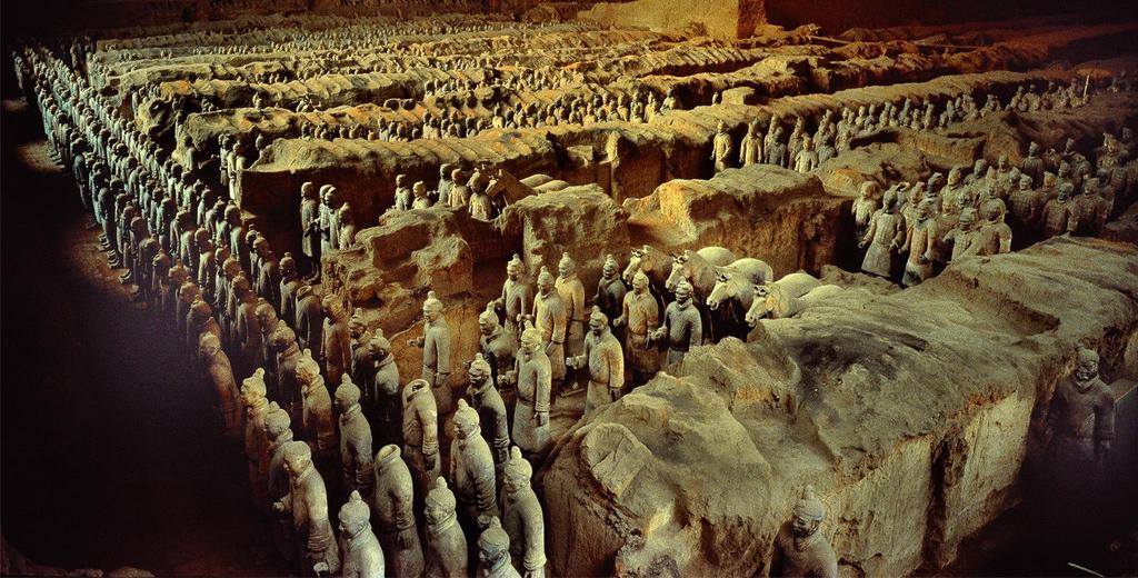 Museum of Terra Cotta Warriors and Horses, located in Lintong District Xian, is around 1.5 kilometers east of the Qin Shi Huang Mausoleum.