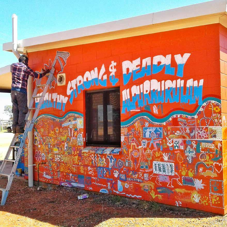 Community Laundry built in 2014 and transformed into mural works