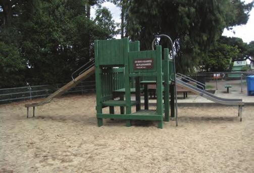 India Basin Shoreline Park and Portsmouth Square do not contain CCA-treated wood and were removed due to existing planning efforts for these entire parks that will address children s play area