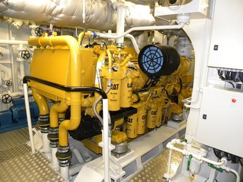 Propulsion system: The main power is provided by a pair of Caterpillar C32-TTA Acert diesels each developing 746 bkw (1,000 bhp) at 1,800 rev/min.