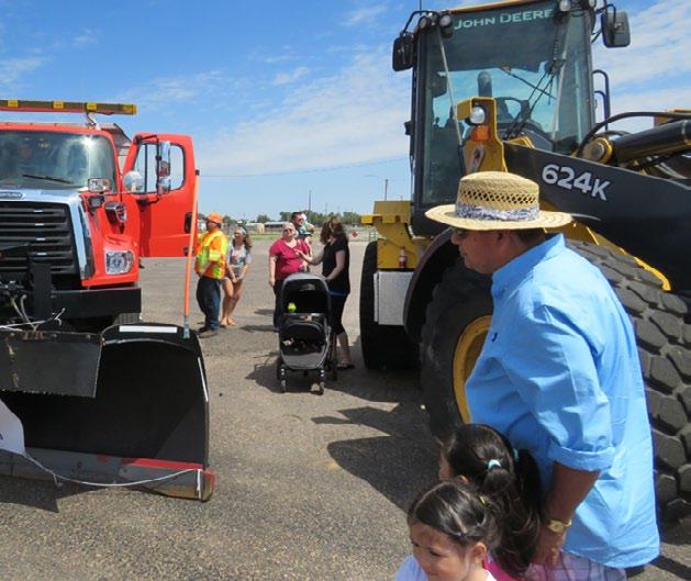 District Six Touch a Truck: KDOT District Six Equipment Operators participated in the Finney County Public Library s first ever Touch a Truck event on July 1.