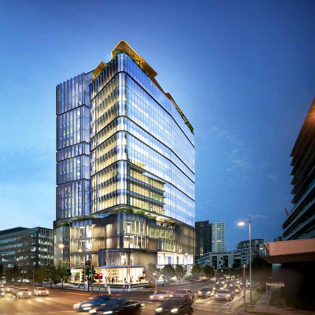 Built to the Property Council of Australia A Grade Standard Ideally positioned within the $2 billion master planned commercial, retail and residential precinct 15 levels commercial office space +