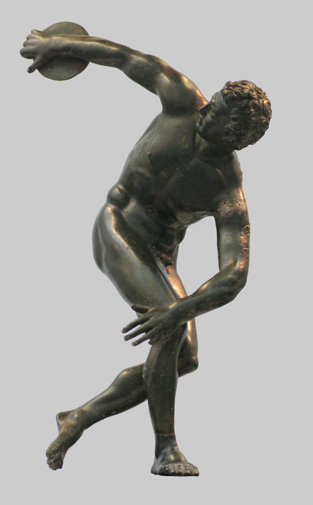 Statues of athletes Other statues showed humans in action, especially athletes doing sports. A good example is the "Discus Thrower," by Myron.