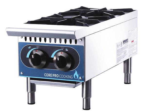 GAS HOTPLATES CP-HP12-M, CP-HP24-M, CP-HP36-M CORE PRO PRODUCT FEATURES: The 3