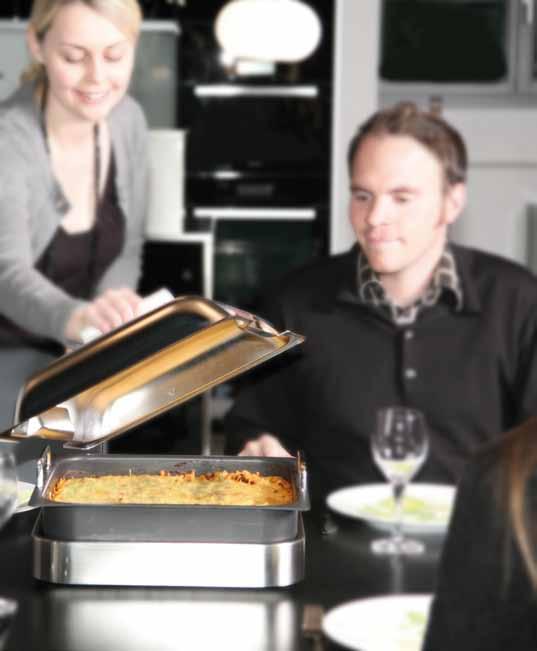 By using accessories, Rieber cookware can be placed straight on the table