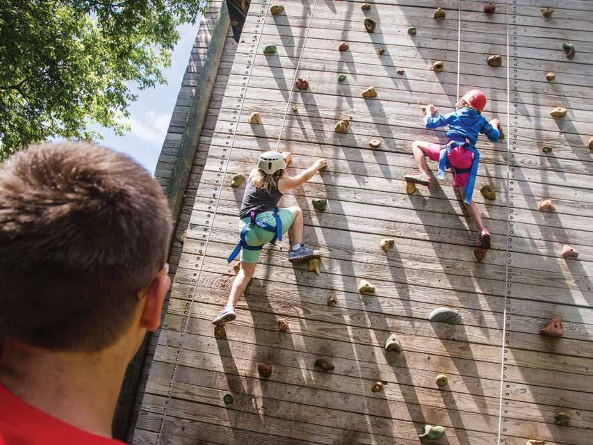 OUTDOOR SPORTS CLIMBING CAMP Member Participants: $275/week Non-Member Program Participants: $300/week Weeks of June 18, June 25, July 9 and August 13 Campers embark on a climbing adventure!
