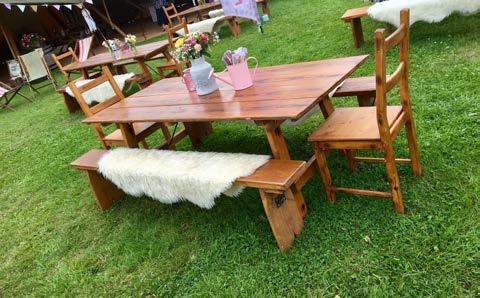 our rustic tables can be
