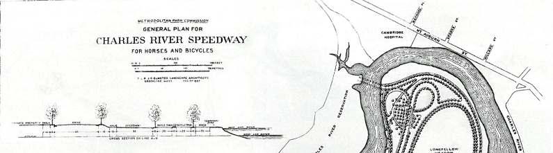 General Plan for Charles River Speedway for Horses and Bicycles F.