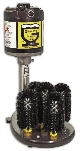 Four 7 brushes and one 8 center brush, 1/3 HP motor with automatic overload safety and Ground Fault Protection plug.