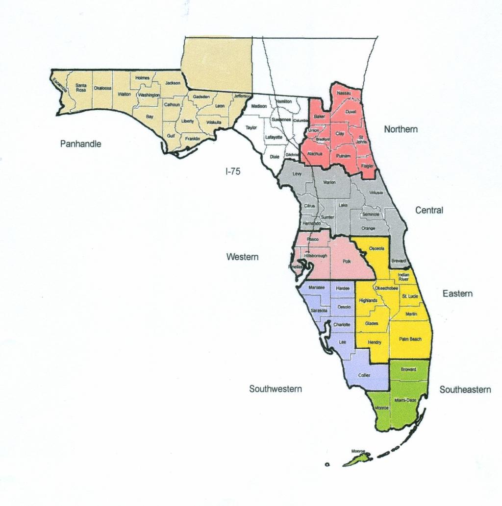 FIRST FLORIDA CHAPTER REGIONS