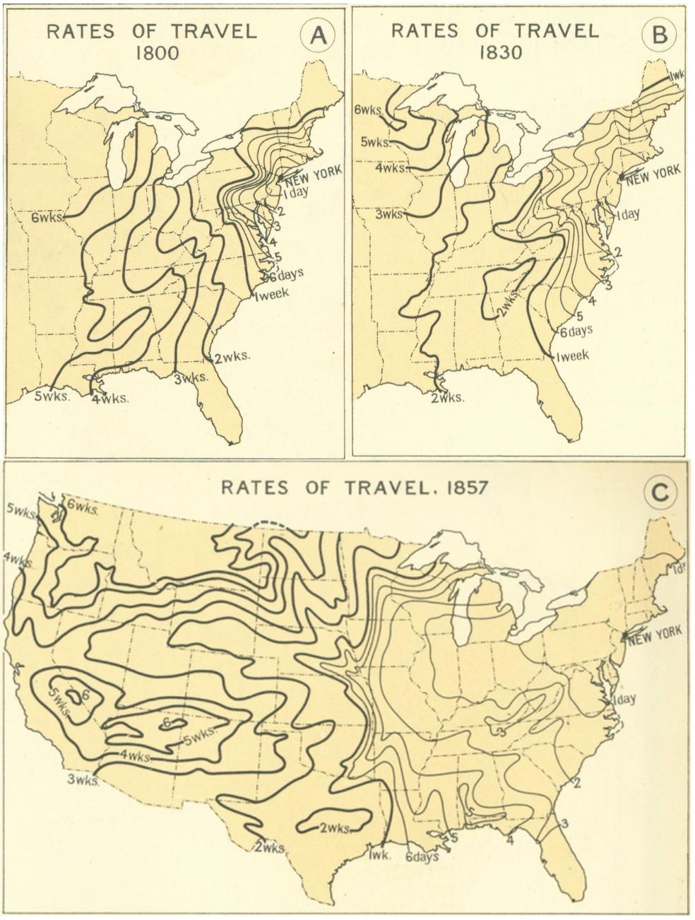 Source C: Rates of Travel, 1800-1857 Charles O. Paullin and John K.