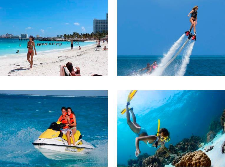 CANCUN, QUINTANA ROO, MEXICO Modern tourist attractions. Archaeological zones.