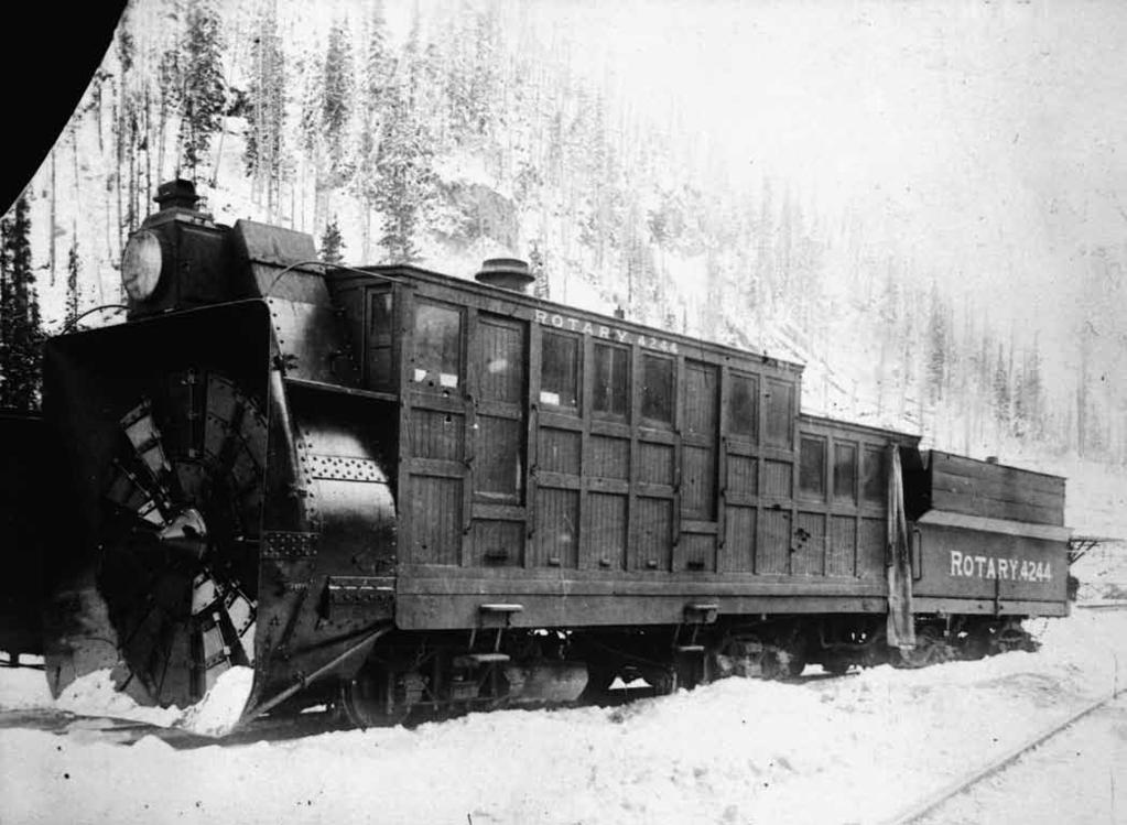 Winter in the Canadian Rockies Rotary snowplows, similar to the one pictured above, were