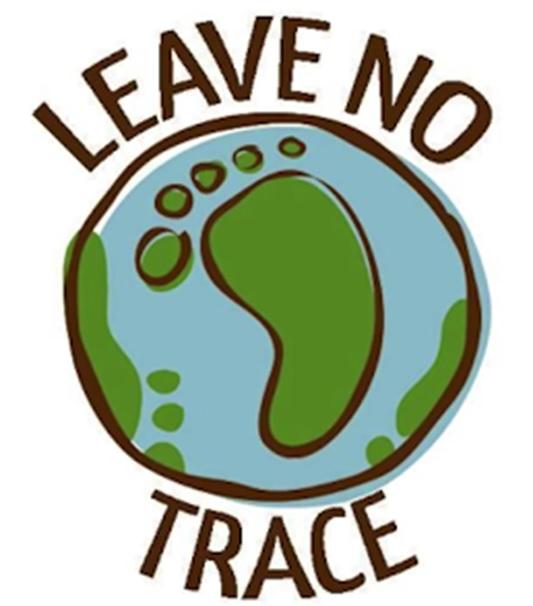 Ethics Principles of Leave No Trace Travel and camp on durable surfaces Durable surfaces include established trails and campsites, rock, gravel, dry grasses or snow.