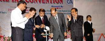 JAMNAGAR: Inauguration of Two Days National Tax Convention held on 23rd & 24th June, 2012. L to R: CA.