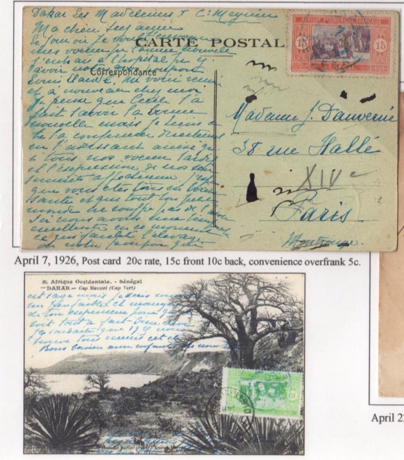 Post Card Franking Franking is Front & Back Rate is