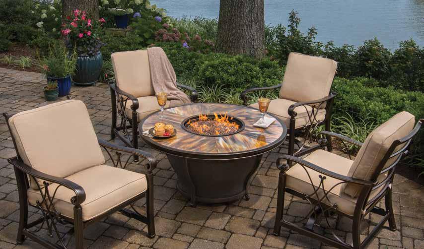 Fire Tables & Patio Furniture FIRE TABLES PUB TABLES FIRE BOWLS CHAIRS SOFAS LOVESEATS Table of Contents Fire Tables & Furniture Ovation Fire Table...116 Signature Fire Table...118 Octavian Fire Table.
