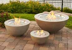 Cove The Cove is the perfect addition to any contemporary outdoor space. The natural grey Supercast concrete lets the focus be on the stunning Crystal Fire Burner.