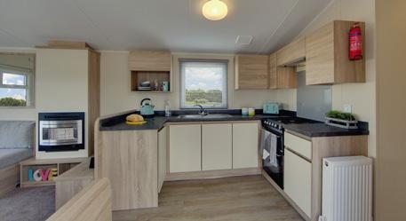 The Willerby Lymington has a very contemporary feel and is on trend with its greys