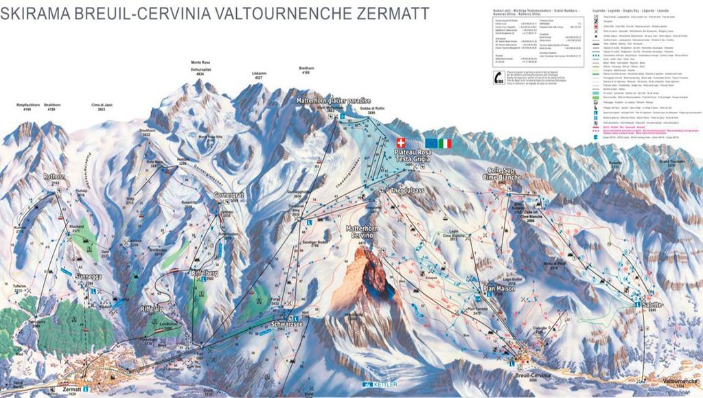 Ski area: SKI AREA: CERVINIA, ZERMATT AND VALTOURNENCHE DOMAIN From
