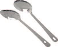 Heavy Duty Stainless Steel Spoons - Hook End HDS45-S Plain Bowl 45cm/17.75 6.82 8.87 HDS45-P Perforated 45cm/17.75 6.82 8.87 Stainless Steel Serving Spoons - Hook End 6340 Plain Bowl 30.5cm/14" 3.