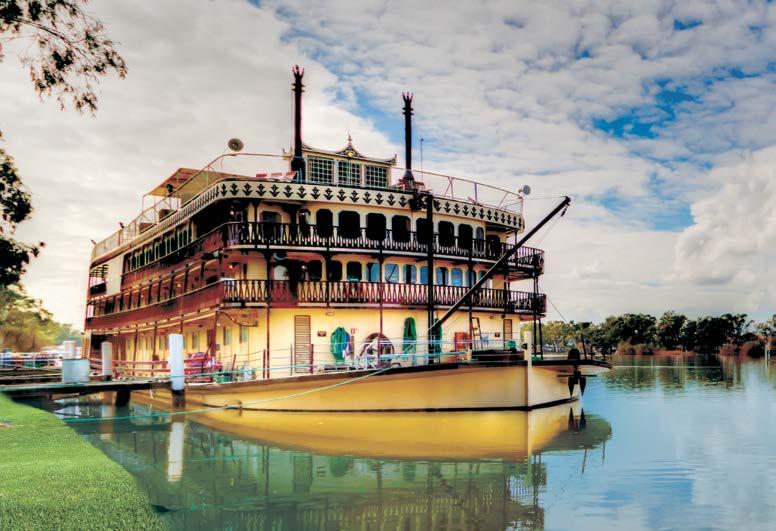 On the grand paddlewheel vessel, the PS Murray Princess, you will experience a great variety of sights and sounds of river life, the beauty of its ever-changing landscape, visit historic places and