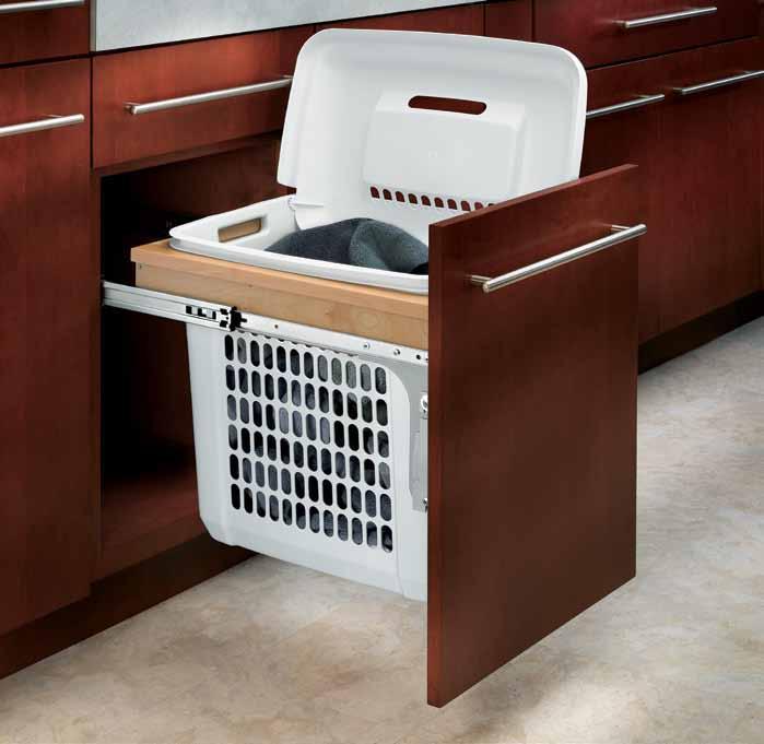 4WH SERIES BOTTOM MOUNT WOOD HAMPER Our innovative Rev-A-Motion Soft-Open/Soft-Close system is now available in a beautiful 1.