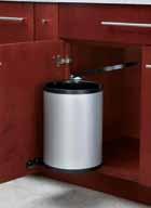 It is fully adjustable and makes door mounting easy for that one step process when throwing away your trash. See Pages 18-23 for other RV Series Waste Containers.