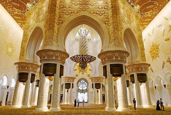 buildings. A half-day tour will include the Sheikh Zayed Grand Mosque, the Abu Dhabi Corniche, Saadiyat Island Cultural District Exhibition at Emirates Palace and the Heritage Village.
