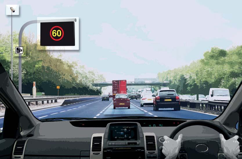 How it works CCTV to monitor traffic conditions including during incidents Signed cameras monitor traffi c speeds for enforcement purposes Signs mounted at the verge provide enhanced driver
