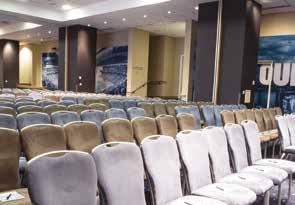 into three separate spaces, this flexible event room is perfect for larger meetings,