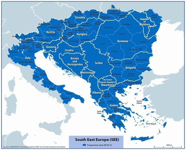 3.3 Determination of geographical confines as regards the South East Europe Transnational Cooperation Program The South East Europe Program Area includes 16 countries.
