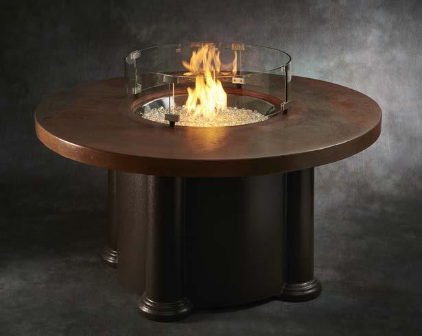 colonial collection Colonial Chat Fire Pit Table with Mocha Supercast