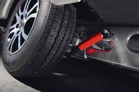 Step on hitch cover for easy cleaning of the