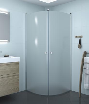 available space The doors also open inwards to open up the room 90 cm version available in frosted glass