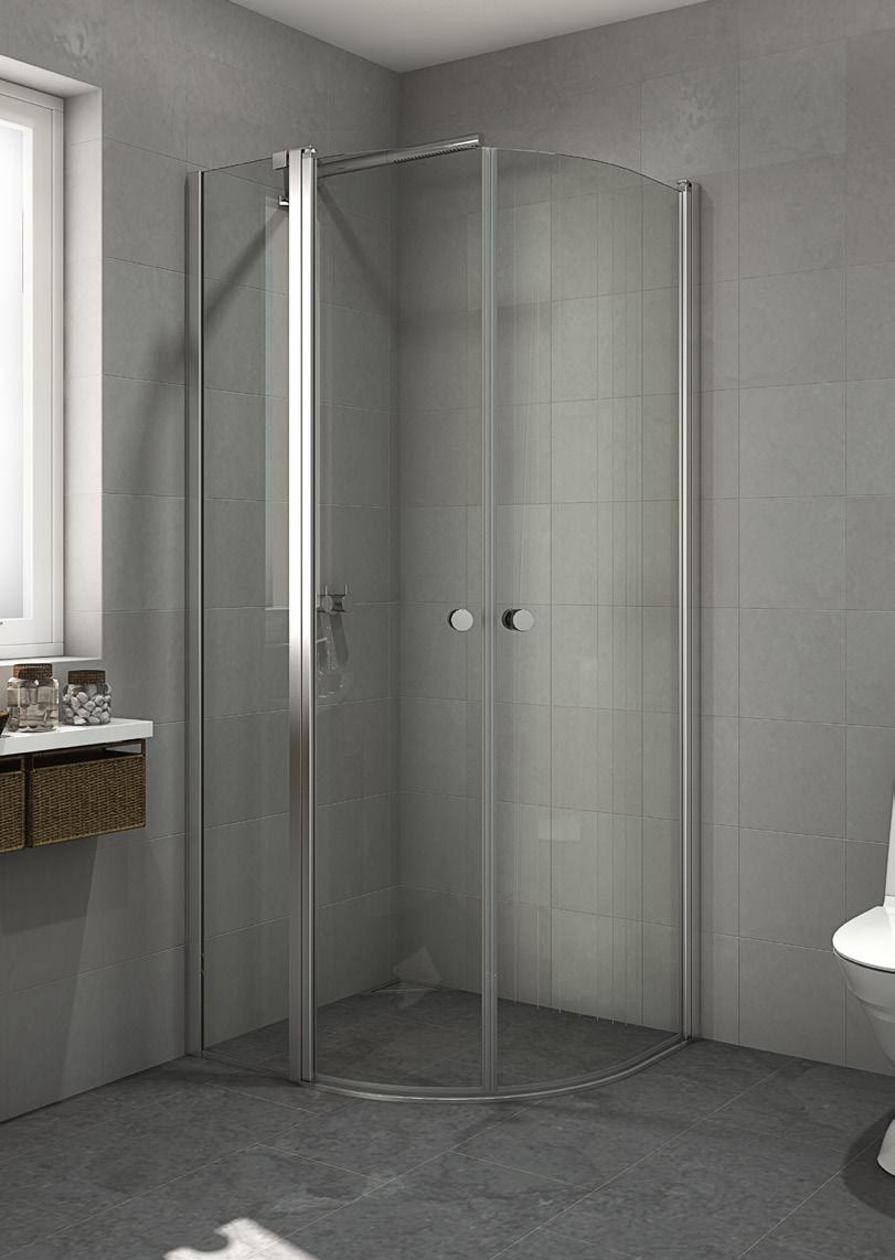 DANSANI MATCH / SHOWERING SOLUTIONS E80+F90 Design suggestion Standard and offset solutions from 80-100 cm great use of space The doors open inwards to take up less