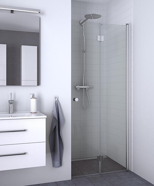 RECESS SOLUTIONS IN VARIOUS WAYS Do you require a shower door for a recess application, Match offers you three different versions.