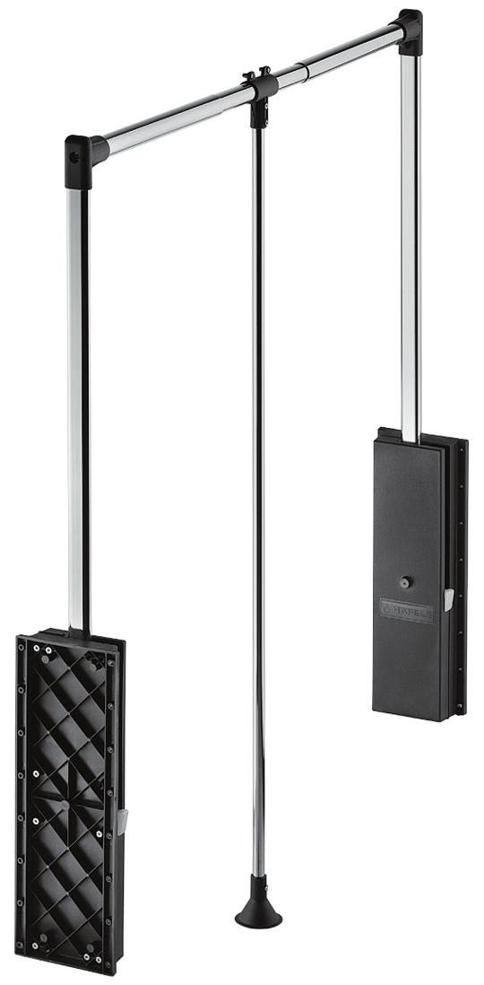 Professional Wardrobe lift for mounting to side panel, load bearing capacity 15 kg Material: Steel arm
