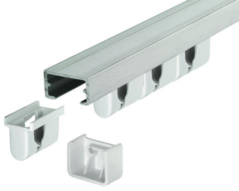 Stehl-Ex Built-in wardrobe rail End support 32 Profile track Area of application: For use with