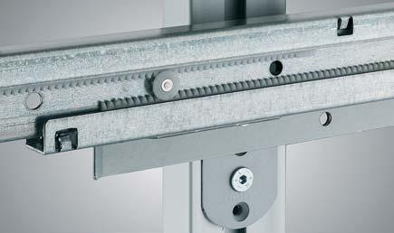 coated silver coloured Installation: For clamping in column profile 2 Glass buffers