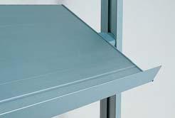 Aluminium profile Area of application: For assembly of aluminium shelves Material: Aluminium Finish: Silver