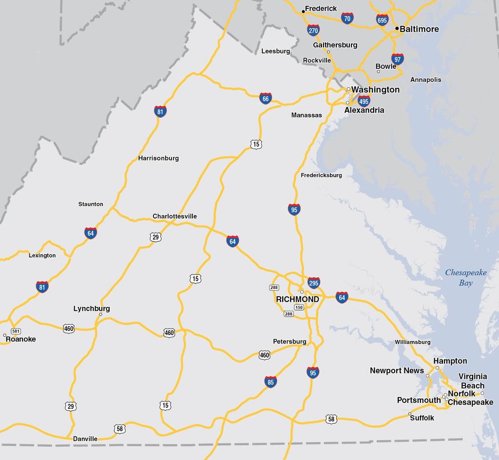 Location Maps Washington, DC 153 miles Richmond 52 miles
