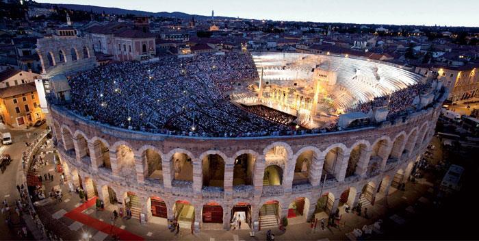 The Arena of Verona l Arena di Verona Each summer, Verona is home to a world-renowned opera festival in the Arena, the only ancient Roman amphitheater still in public use.